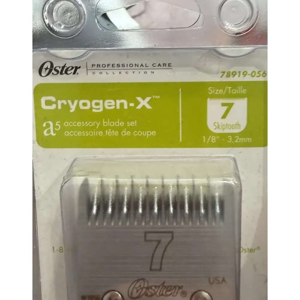 Oster Cryogen-X Size 7 Skip Tooth Clipper Blade 78919-056 New Sealed USA